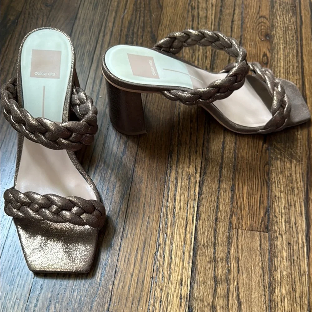Dolce Vita Brown Heeled Sandals - Picture 15 of 16